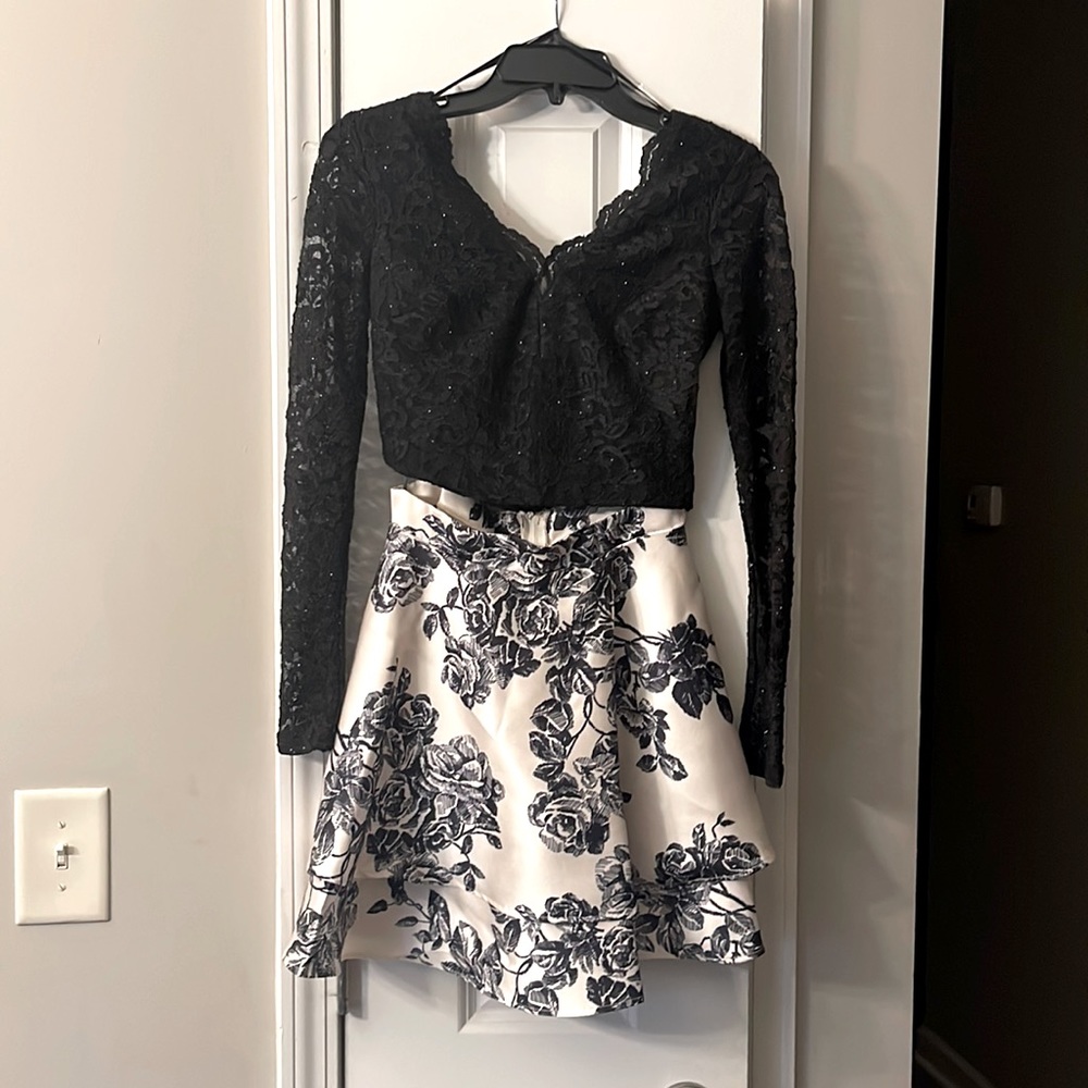 2 pc black and white prose dress size 1